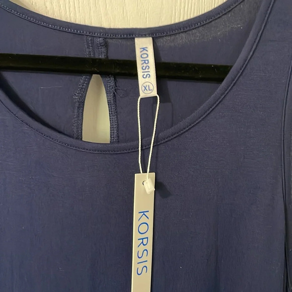Korsis NWT midi jersey sleeveless royal blue dress size XL - Picture 2 of 8